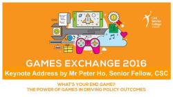 Keynote Address by Mr Peter Ho, Senior Fellow, CSC