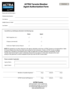 ACTRA Toronto Member Agent Authorization Form