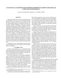 AN EFFICIENT ALGORITHM FOR INFORMED EMBEDDING OF