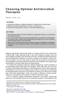 Choosing Optimal Antimicrobial Therapies