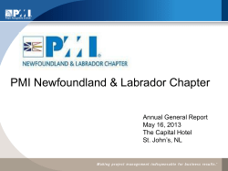 PMI Membership Development Update