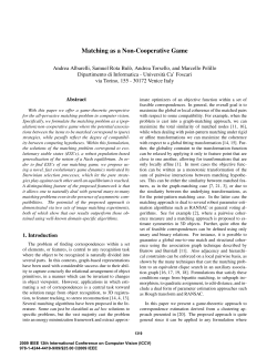 Matching as a Non-Cooperative Game