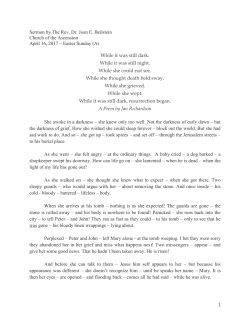 Sermon by The Rev. Dr. Joan E. Beilstein Church of the Ascension