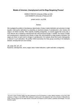 Models of unionism, unemployment and wage bargaining process