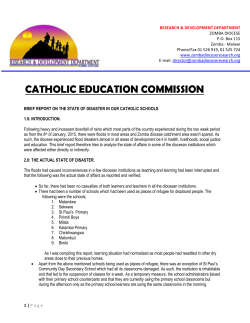 catholic education commission - Associazione Amici del Malawi