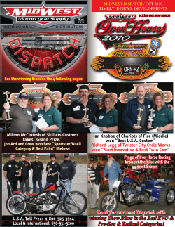 Look for our next Dispatch with winning Show Bikes in the Best EVO