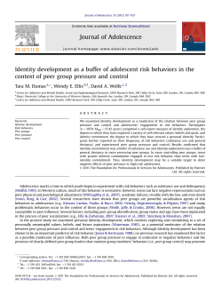 Identity development as a buffer of adolescent risk behaviors in the