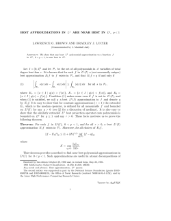BEST APPROXIMATIONS IN L1 ARE NEAR BEST IN