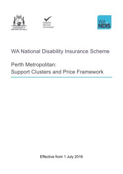 Support Clusters - Disability Services Commission