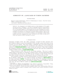 AMBIGUITY OF &omega; -LANGUAGES OF TURING MACHINES 1