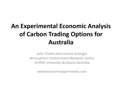 An Experimental Economic Analysis of Carbon Trading Options for