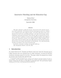 Assortative Matching and the Education Gap