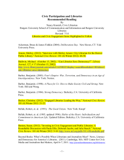 Libraries Create Social Capital - ALA Connect