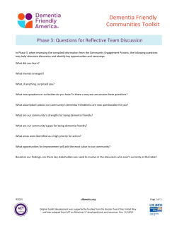 Questions for Reflective Team Discussion