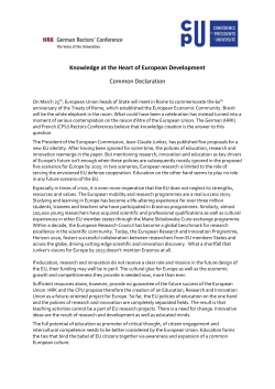 Common declaration project of the CPU, of the HRK and the KRASP