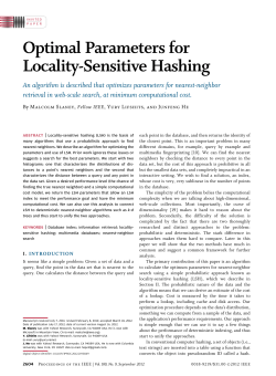 Optimal Parameters for Locality-Sensitive Hashing