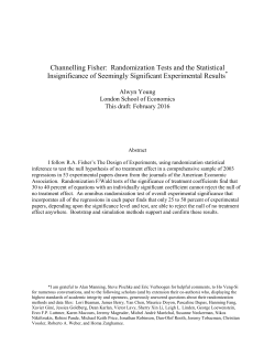 Channelling Fisher: Randomization Tests and the