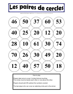 How to play Players take turns to cover 2 circles that are touching