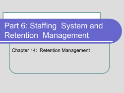 Organization Strategy HR and Staffing Strategy Staffing Policies and