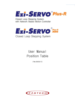 User Manual Position Table