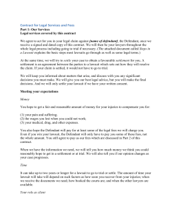 Sample Contract for Legal Services and Fees