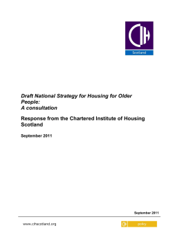 Draft National Strategy for Housing for Older People: A consultation