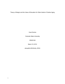 File - Portfolio for Carol Donlon, Adult Learning Facilitator