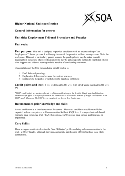 Employment Tribunal Procedure and Practice