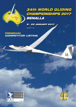 34th WORLD GLIDING CHAMPIONSHIPS 2017 BENALLA
