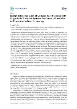 Energy Efficiency Gain of Cellular Base Stations with Large