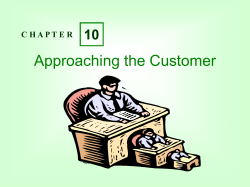 Approaching the Customer