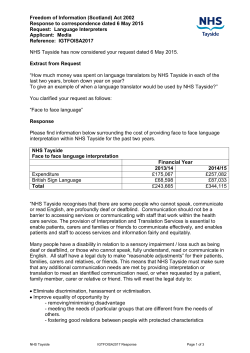 NHS Tayside has now considered your request by email, received