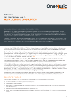 telephone on hold music licensing consultation