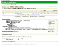 JCR-Web 4.5 Journal Information - Asian