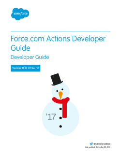 Force.com Actions Developer Guide