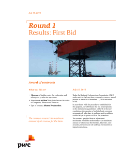 Round 1 Results: First Bid