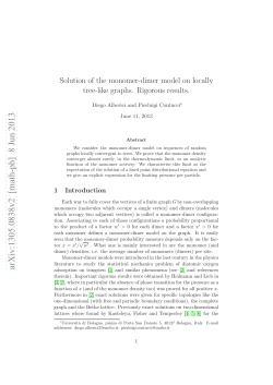 Solution of the monomer-dimer model on locally tree