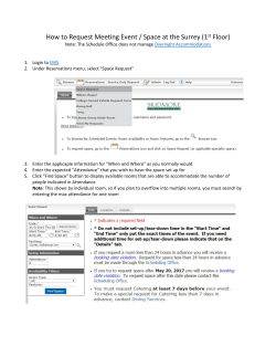 How to Request Meeting Event / Space at the Surrey (1st Floor)