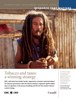 Tobacco and taxes: a winning strategy