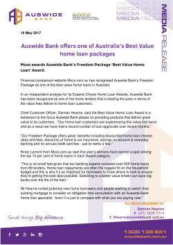 `Best Value Home Loan` Award.
