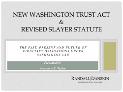 Breach of a fiduciary duty - Spokane Estate Planning Council