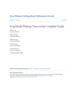 Frog Model Wakeup Time on the Complete Graph - Rose