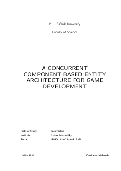 a concurrent component-based entity architecture for game