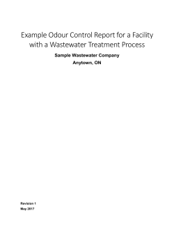 Example Odour Control Report for a Facility with a