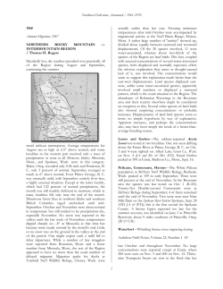 Northwest Field notes, Annotated / 1961