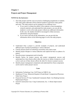 Projects and Project Management