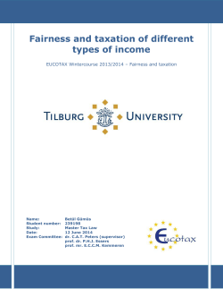 Fairness and taxation of different types of income