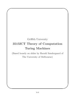3515ICT Theory of Computation Turing Machines