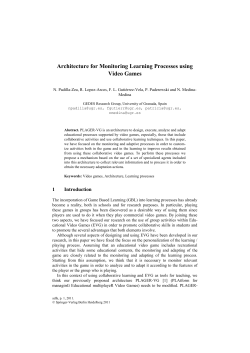 Architecture for Monitoring Learning Processes using Video Games