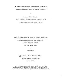 Alternative factual assumptions in public choice theory : a test of